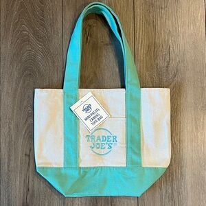 Mint & Cream Canvas Tote Bag